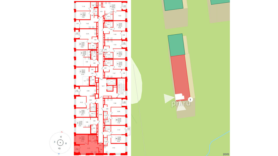 Квартира в ЖК «Кольский», 1 комнатная, 35.82 м², 11 этаж