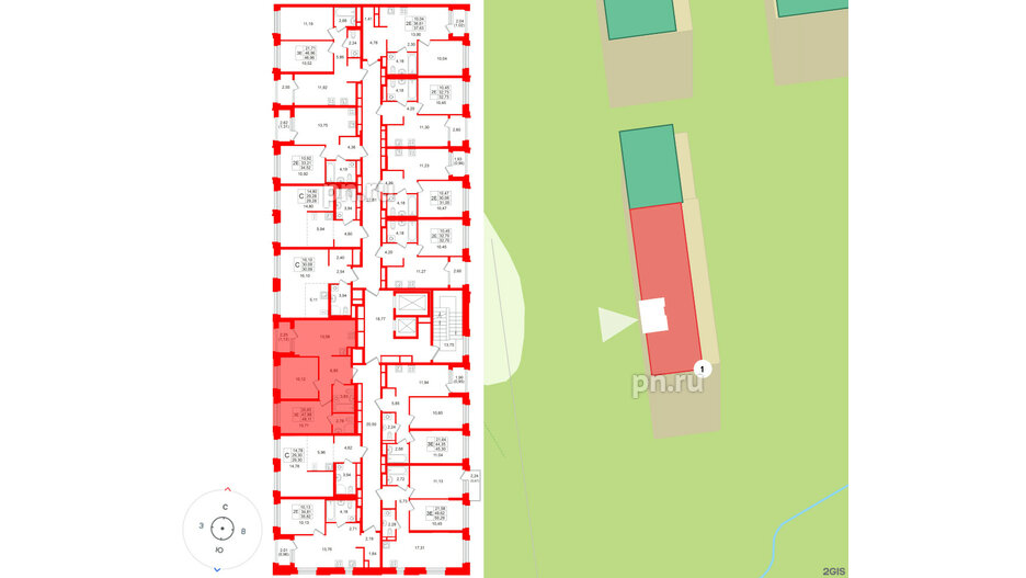 Квартира в ЖК «Кольский», 2 комнатная, 49.11 м², 11 этаж