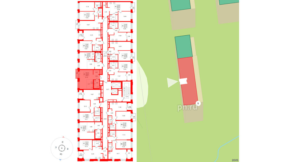 Квартира в ЖК «Кольский», студия, 30.51 м², 12 этаж
