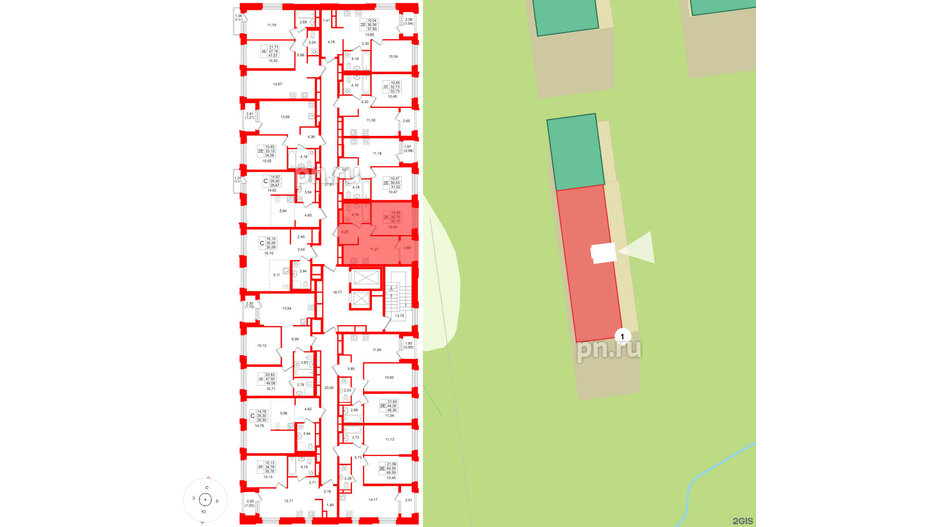 Квартира в ЖК «Кольский», 1 комнатная, 32.7 м², 15 этаж