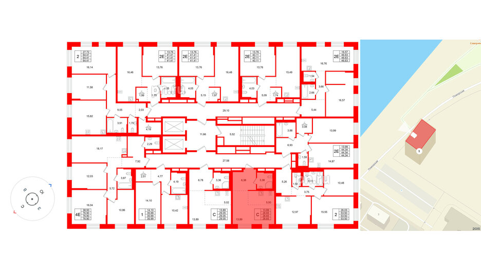 Квартира в ЖК Кольские огни, студия, 28.65 м², 6 этаж