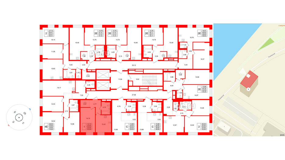 Квартира в ЖК Кольские огни, 1 комнатная, 35.99 м², 13 этаж