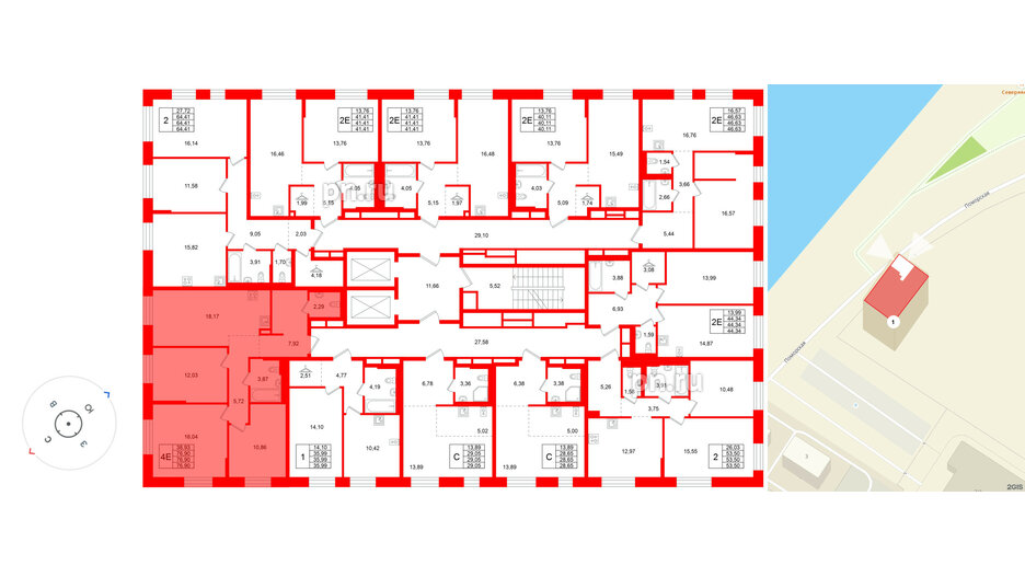 Квартира в ЖК Кольские огни, 3 комнатная, 76.9 м², 5 этаж