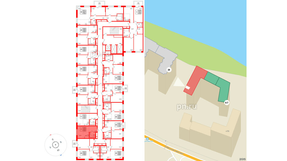 Квартира в ЖК Живи в Рыбацком, студия, 22.06 м², 10 этаж