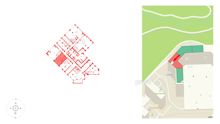 Помещение в ЖК Европейский парк, 46.4 м², 2 этаж