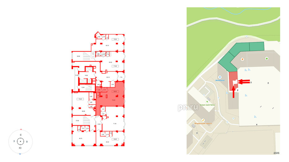 Помещение в ЖК Европейский парк, 85.9 м², 2 этаж