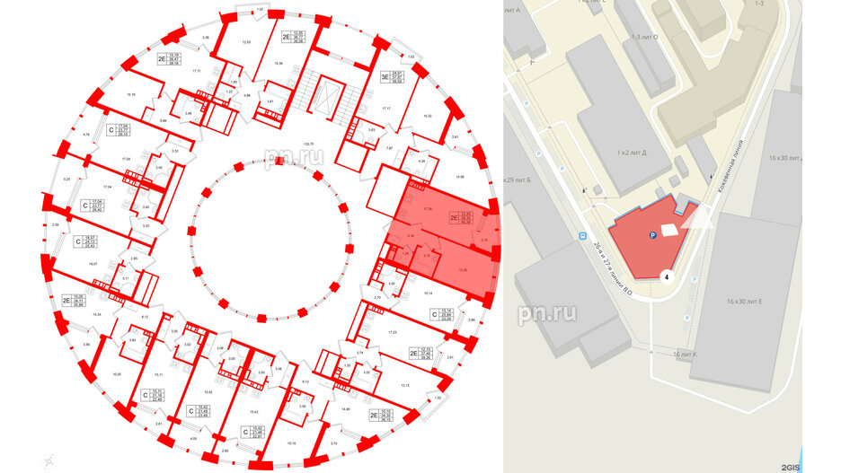 Квартира в ЖК Аристократ, 1 комнатная, 39.3 м², 6 этаж