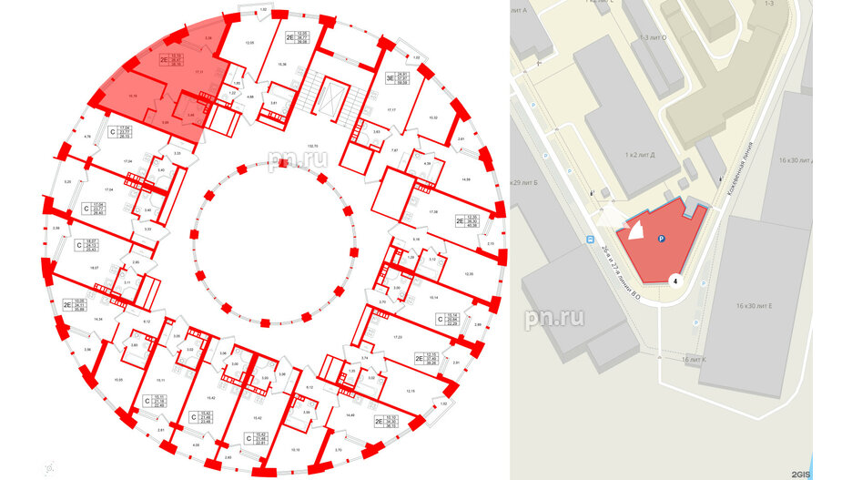 Квартира в ЖК Аристократ, 1 комнатная, 36.47 м², 6 этаж