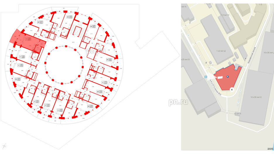 Квартира в ЖК Аристократ, студия, 23.99 м², 3 этаж