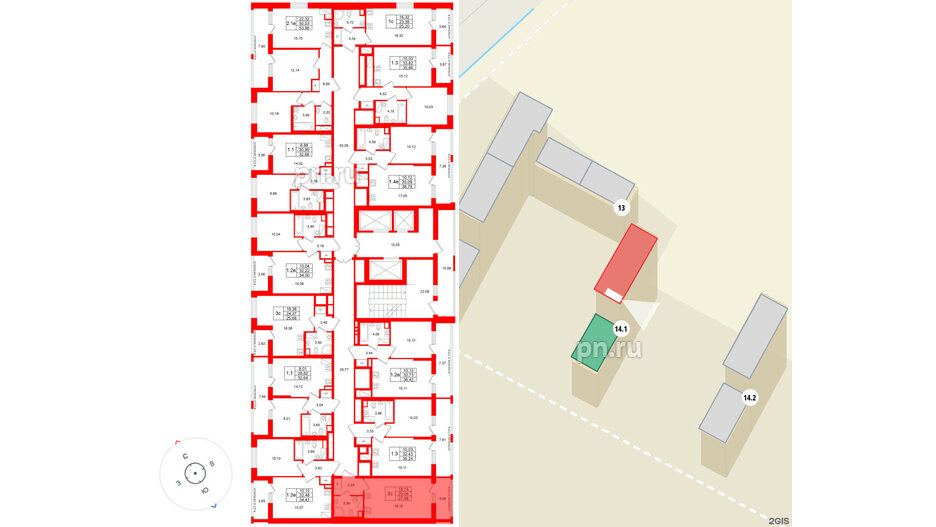 Квартира в ЖК «Город звёзд», студия, 25.04 м², 12 этаж