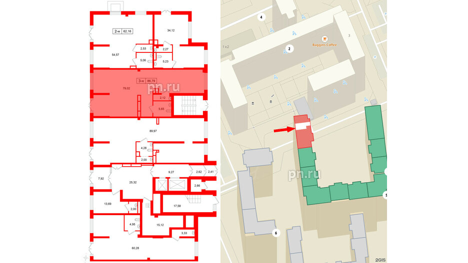 Помещение в ЖК Цивилизация на Неве, 86.79 м², 1 этаж