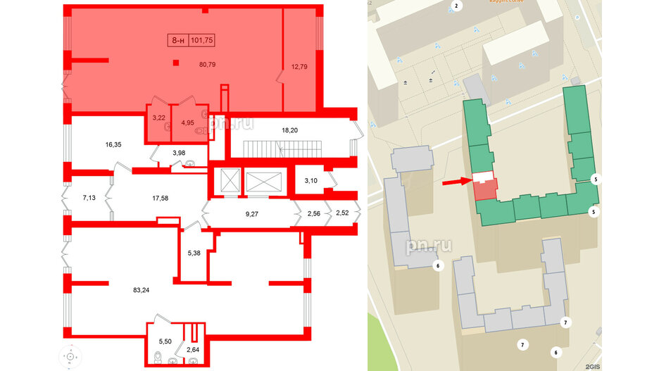 Помещение в ЖК Цивилизация на Неве, 101.75 м², 1 этаж