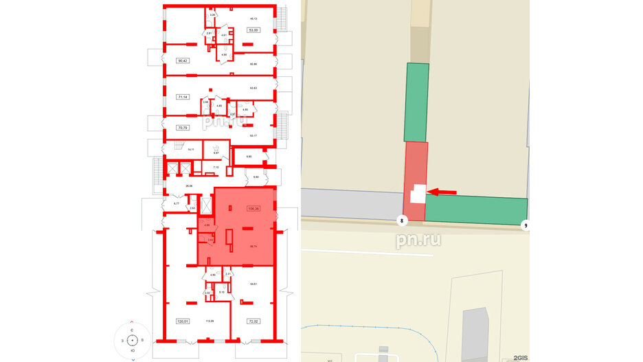 Помещение в ЖК Морская миля, 106.36 м², 1 этаж