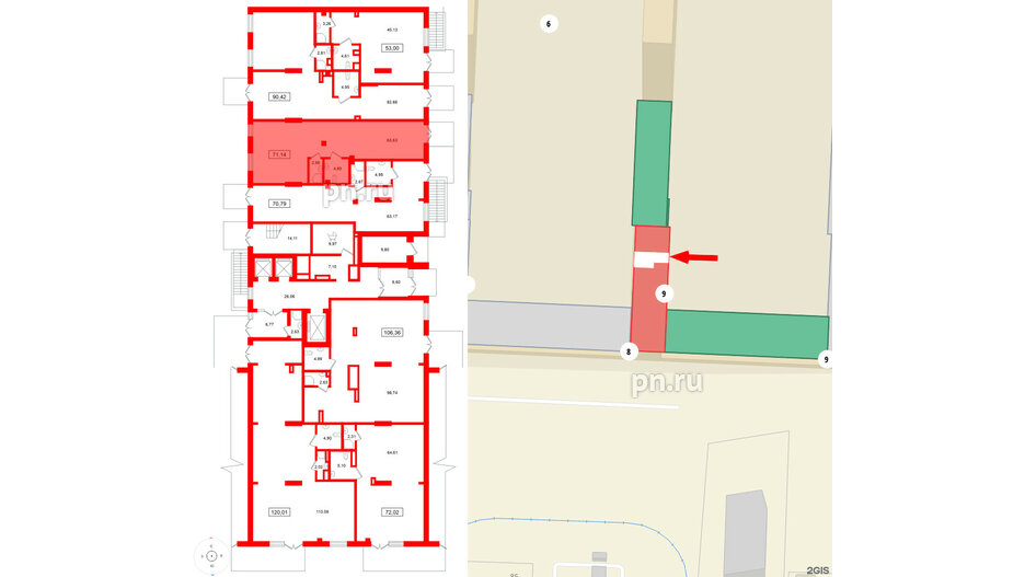 Помещение в ЖК Морская миля, 71.14 м², 1 этаж