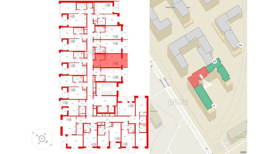 Квартира в ЖК Титул в Московском, студия, 25.12 м², 6 этаж