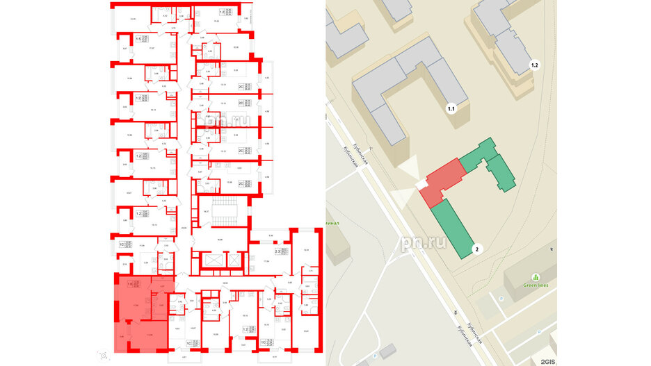 Квартира в ЖК Титул в Московском, 1 комнатная, 40.97 м², 9 этаж