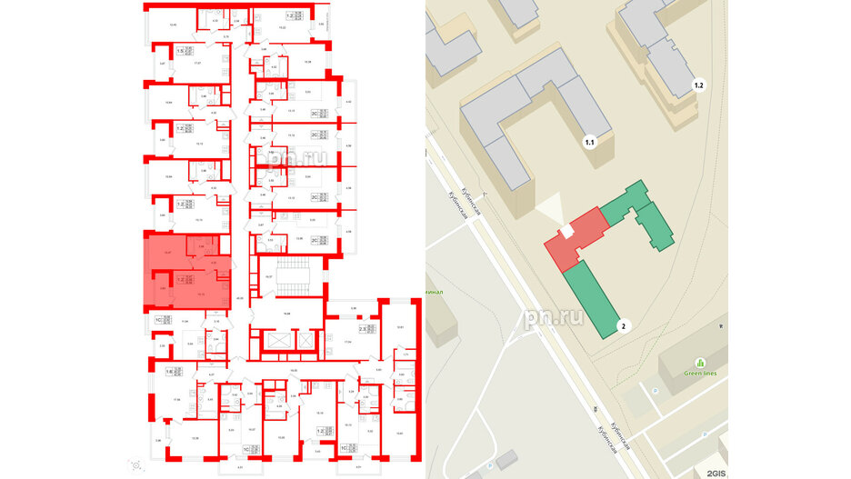 Квартира в ЖК Титул в Московском, 1 комнатная, 33.88 м², 8 этаж