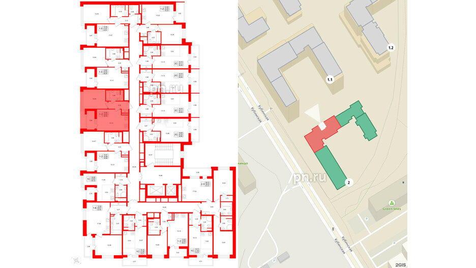 Квартира в ЖК Титул в Московском, 1 комнатная, 34.25 м², 10 этаж