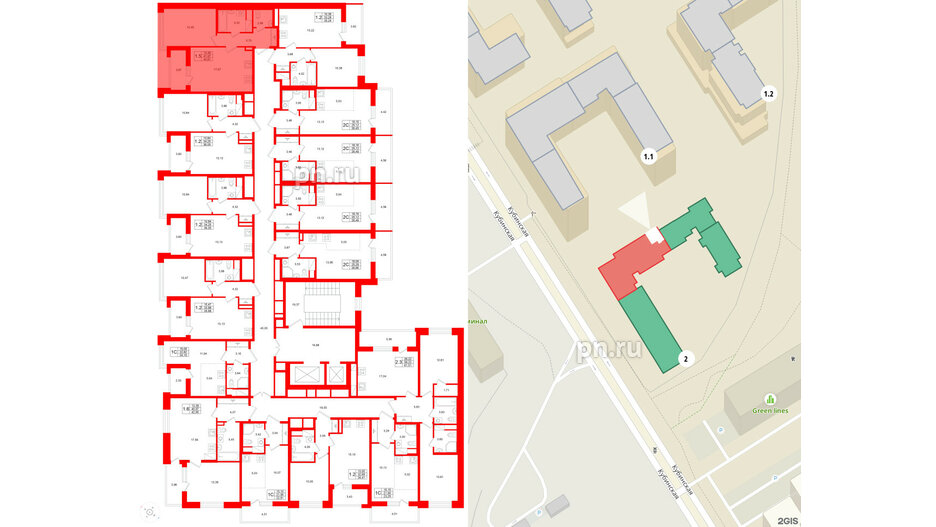 Квартира в ЖК Титул в Московском, 1 комнатная, 41.67 м², 10 этаж
