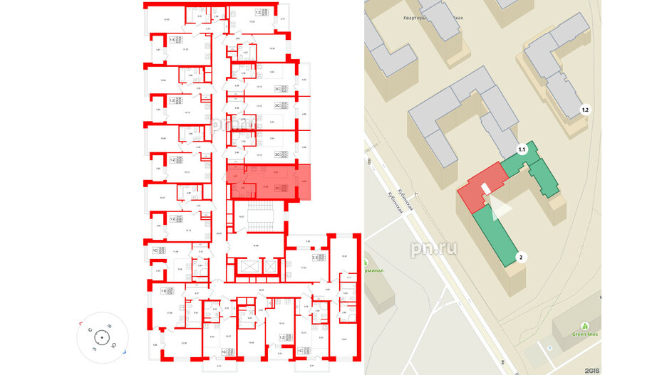 Квартира в ЖК Титул в Московском, студия, 25.29 м², 12 этаж