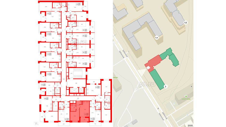 Квартира в ЖК Титул в Московском, 1 комнатная, 32.69 м², 12 этаж