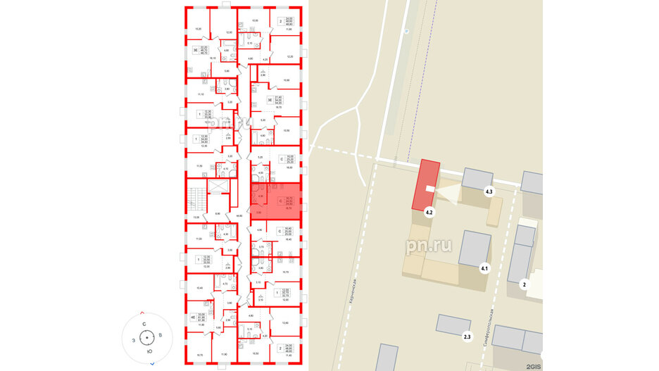 Квартира в ЖК «А101 Всеволожск», студия, 24.5 м², 9 этаж