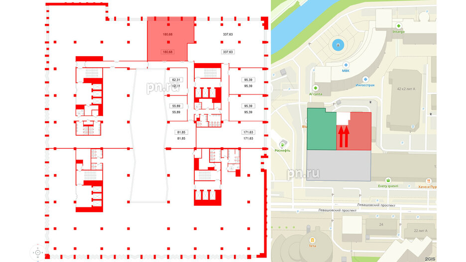Помещение в ЖК БЦ ELEMENT PRIME, 180.68 м², 5 этаж