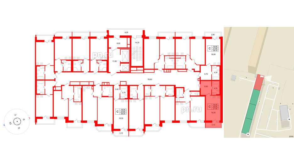 Квартира в ЖК «Яркий», студия, 26.9 м², 8 этаж