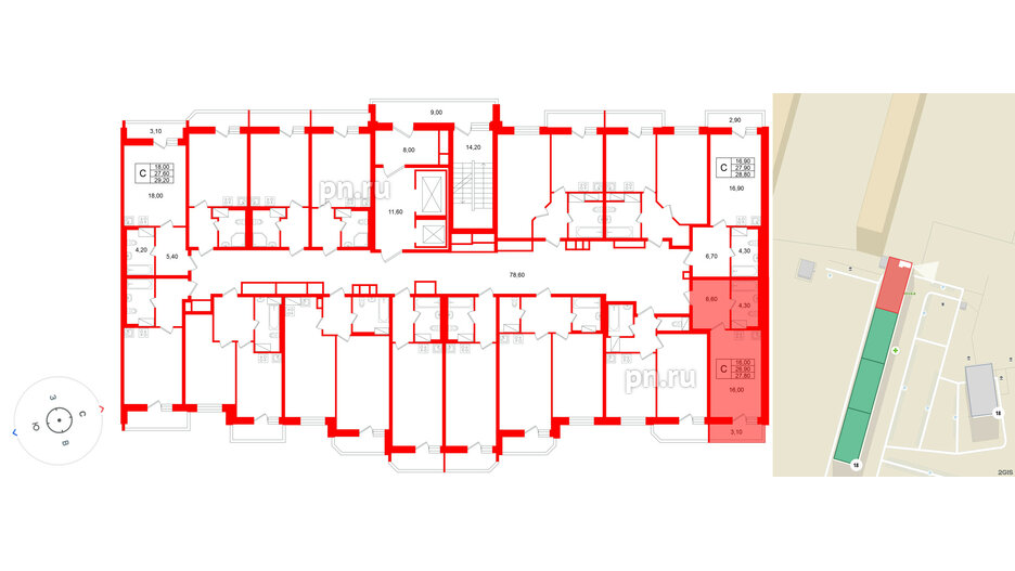 Квартира в ЖК «Яркий», студия, 26.9 м², 10 этаж