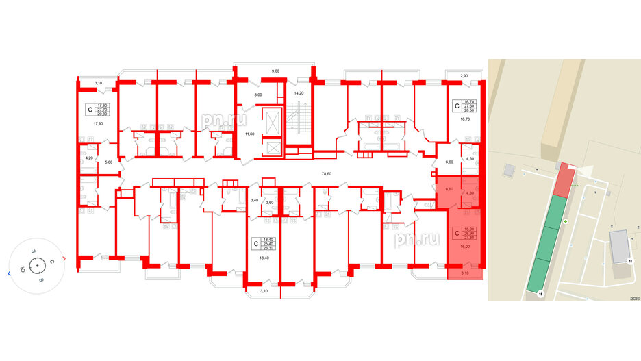 Квартира в ЖК «Яркий», студия, 26.9 м², 12 этаж