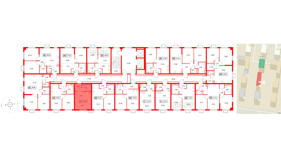 Квартира в ЖК Янинский Лес, студия, 23.8 м², 15 этаж