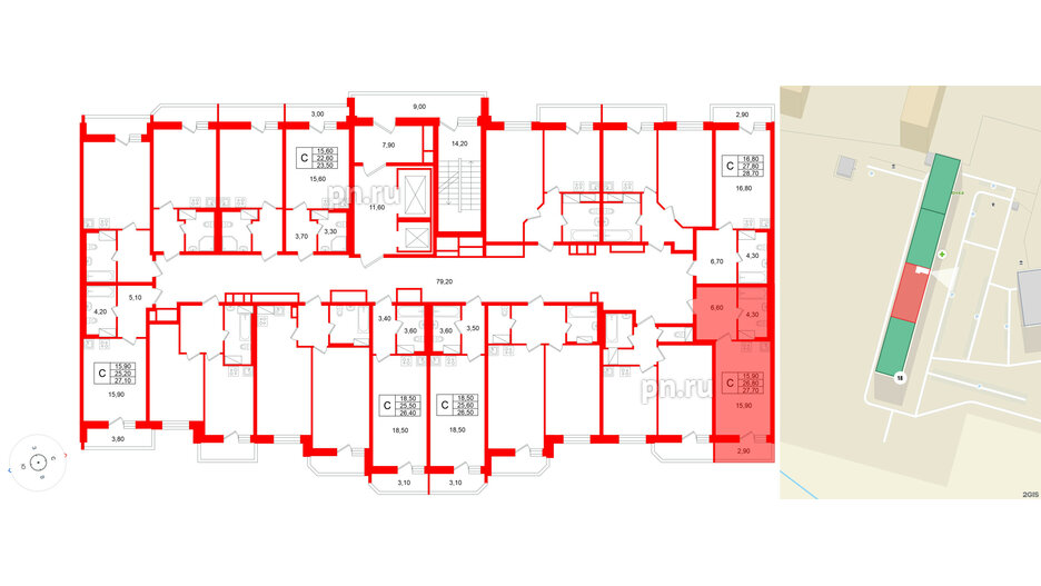 Квартира в ЖК «Яркий», студия, 26.8 м², 9 этаж