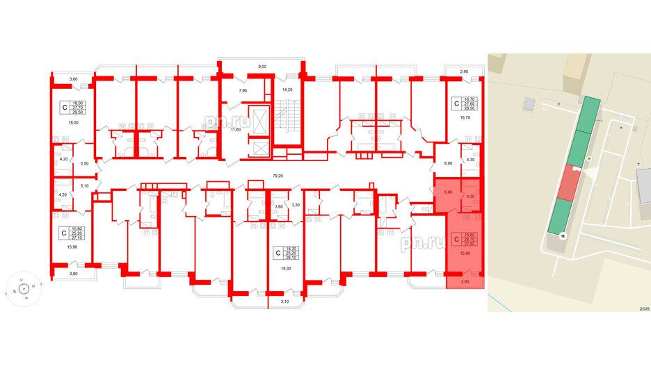 Квартира в ЖК «Яркий», студия, 26.7 м², 12 этаж