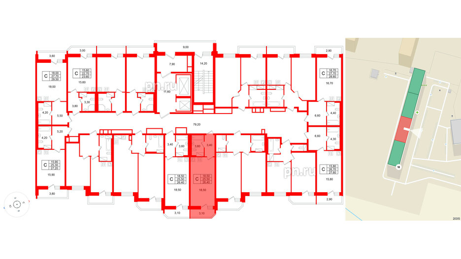 Квартира в ЖК «Яркий», студия, 25.5 м², 11 этаж