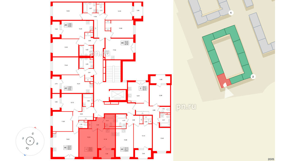 Квартира в ЖК «Дубровский», 1 комнатная, 33.96 м², 3 этаж