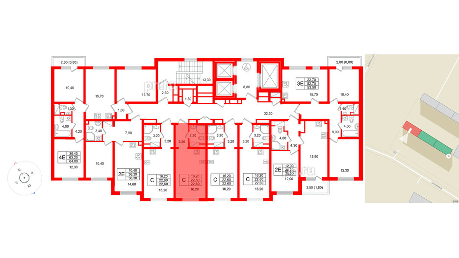 Квартира в ЖК «Ручьи–2», студия, 22.6 м², 12 этаж