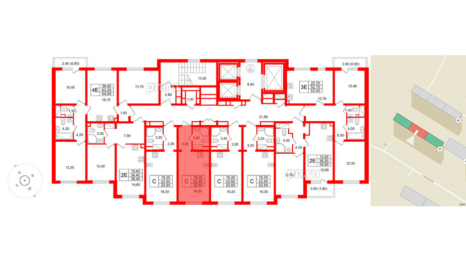 Квартира в ЖК «Ручьи–2», студия, 22.6 м², 5 этаж