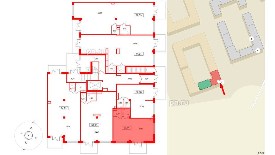 Помещение в ЖК Дубровский, 39.31 м², 1 этаж