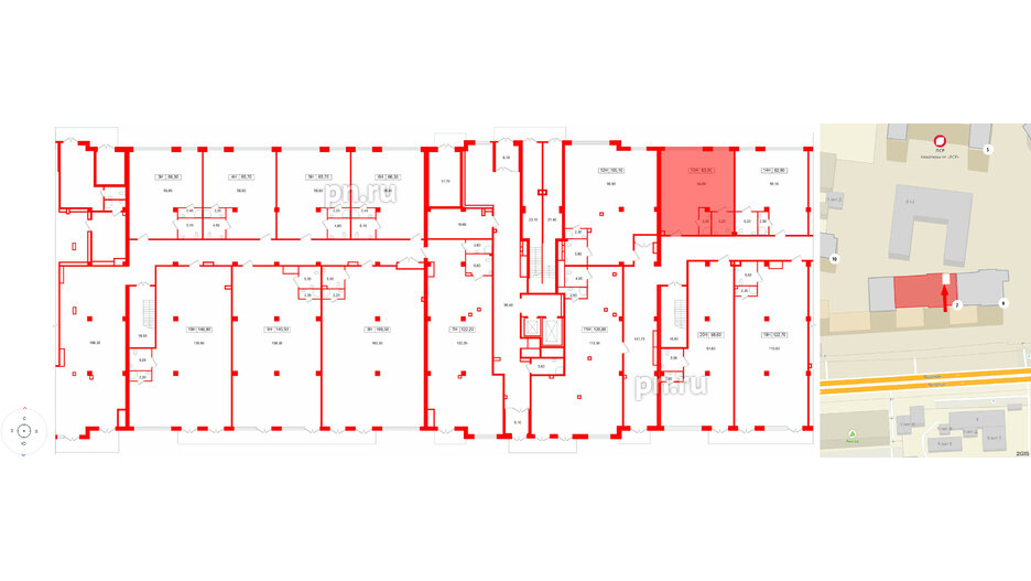 Помещение в ЖК Большая Охта., 63 м², 1 этаж
