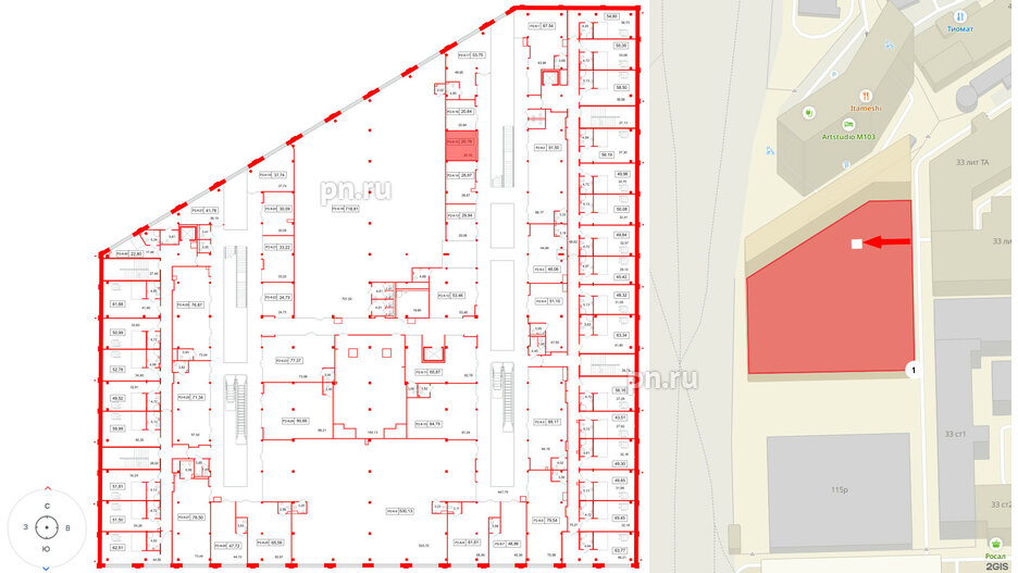 Помещение в ЖК Моско, 20.19 м², 2 этаж