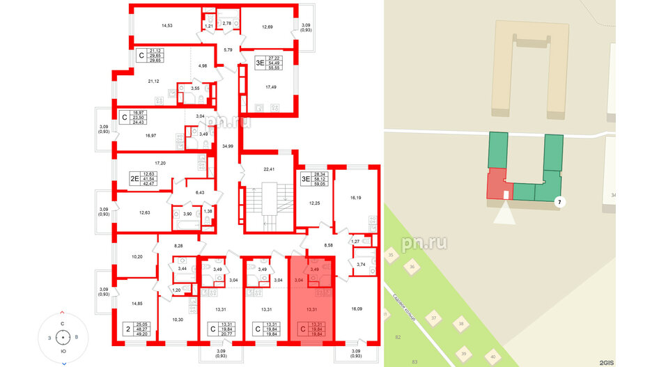 Квартира в ЖК «Аннино Сити», студия, 19.84 м², 3 этаж