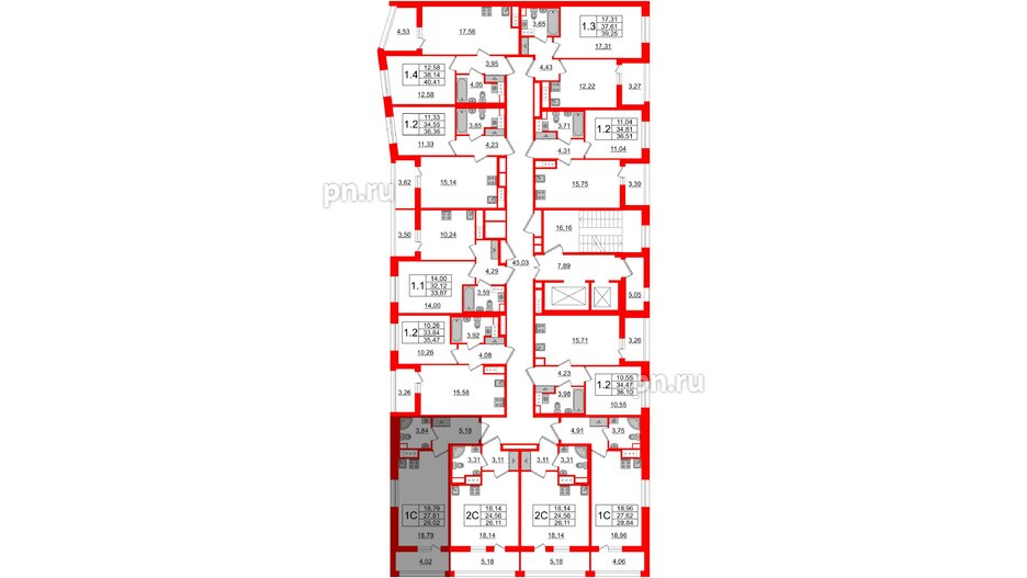 Квартира в ЖК Прайм Приморский, студия, 27.81 м², 10 этаж