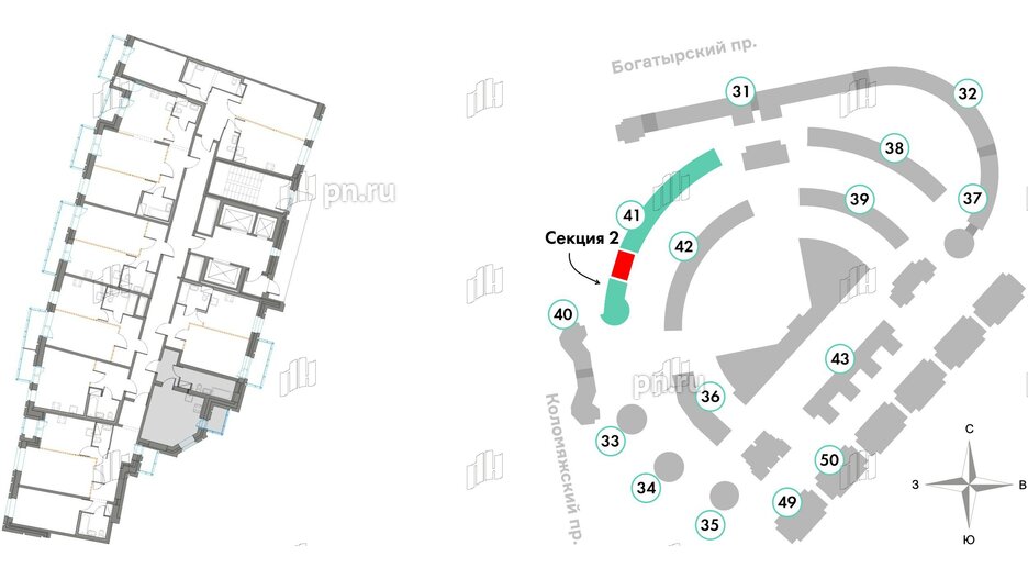 Квартира в ЖК Приморский квартал, студия, 27.66 м², 9 этаж