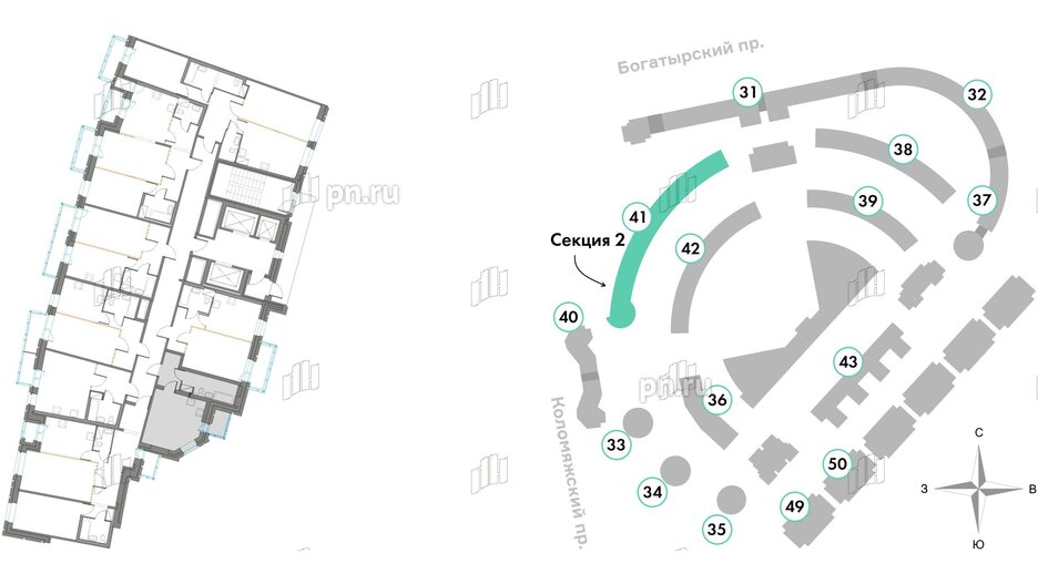 Квартира в ЖК Приморский квартал, студия, 27.99 м², 12 этаж