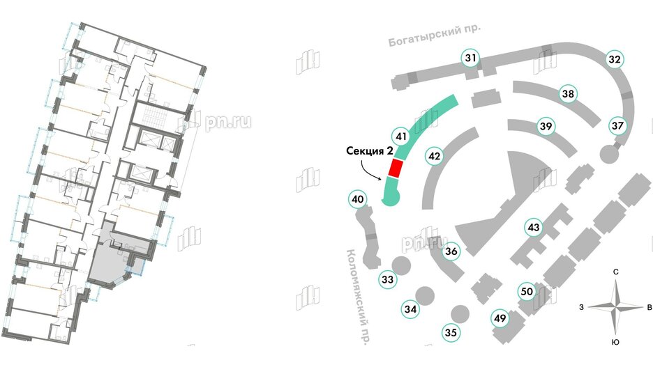 Квартира в ЖК Приморский квартал, студия, 27.99 м², 13 этаж