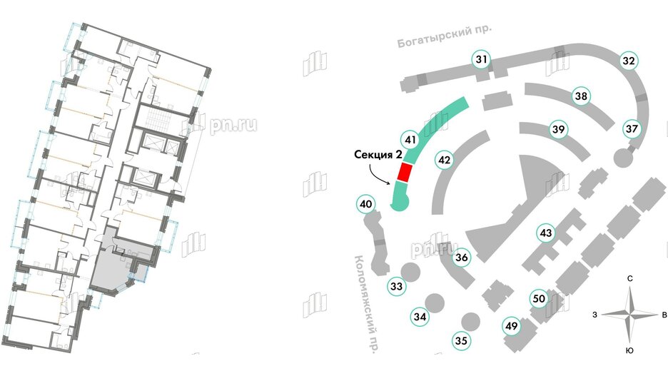 Квартира в ЖК Приморский квартал, студия, 27.99 м², 15 этаж