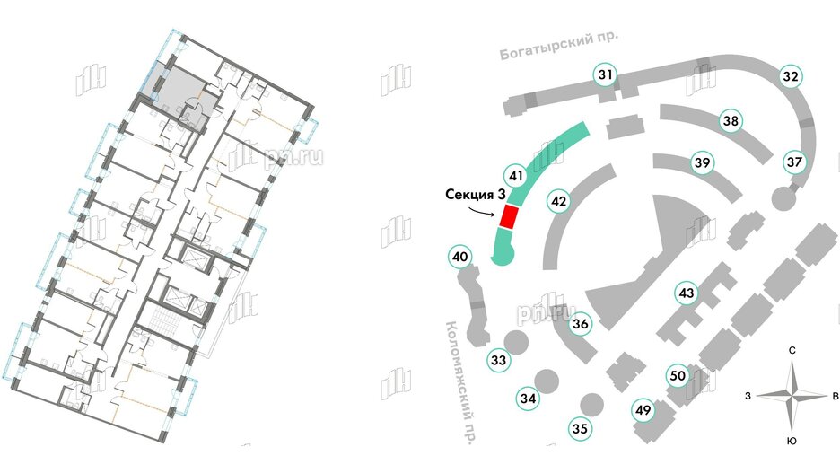 Квартира в ЖК Приморский квартал, студия, 23.76 м², 6 этаж