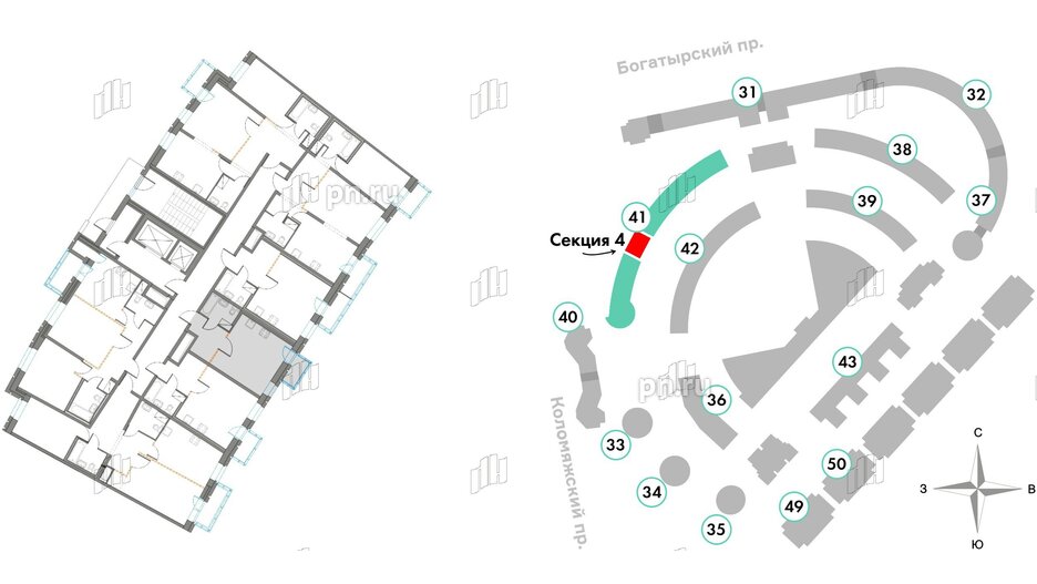 Квартира в ЖК Приморский квартал, студия, 28.06 м², 3 этаж