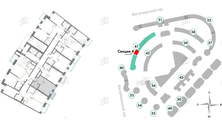 Квартира в ЖК Приморский квартал, студия, 28.41 м², 3 этаж