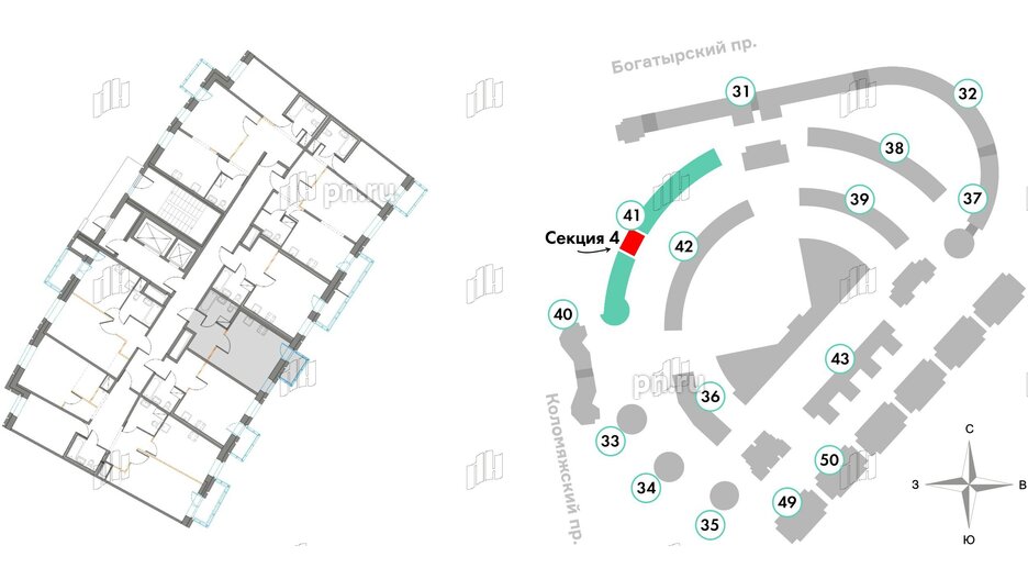 Квартира в ЖК Приморский квартал, студия, 28.38 м², 15 этаж